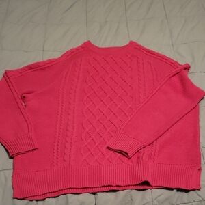 Pink Cable Knit Sweater